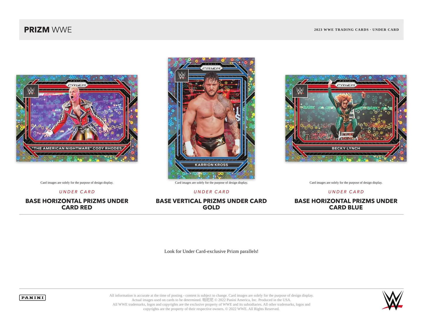 2023 Panini Prizm WWE Wrestling Under Card Box