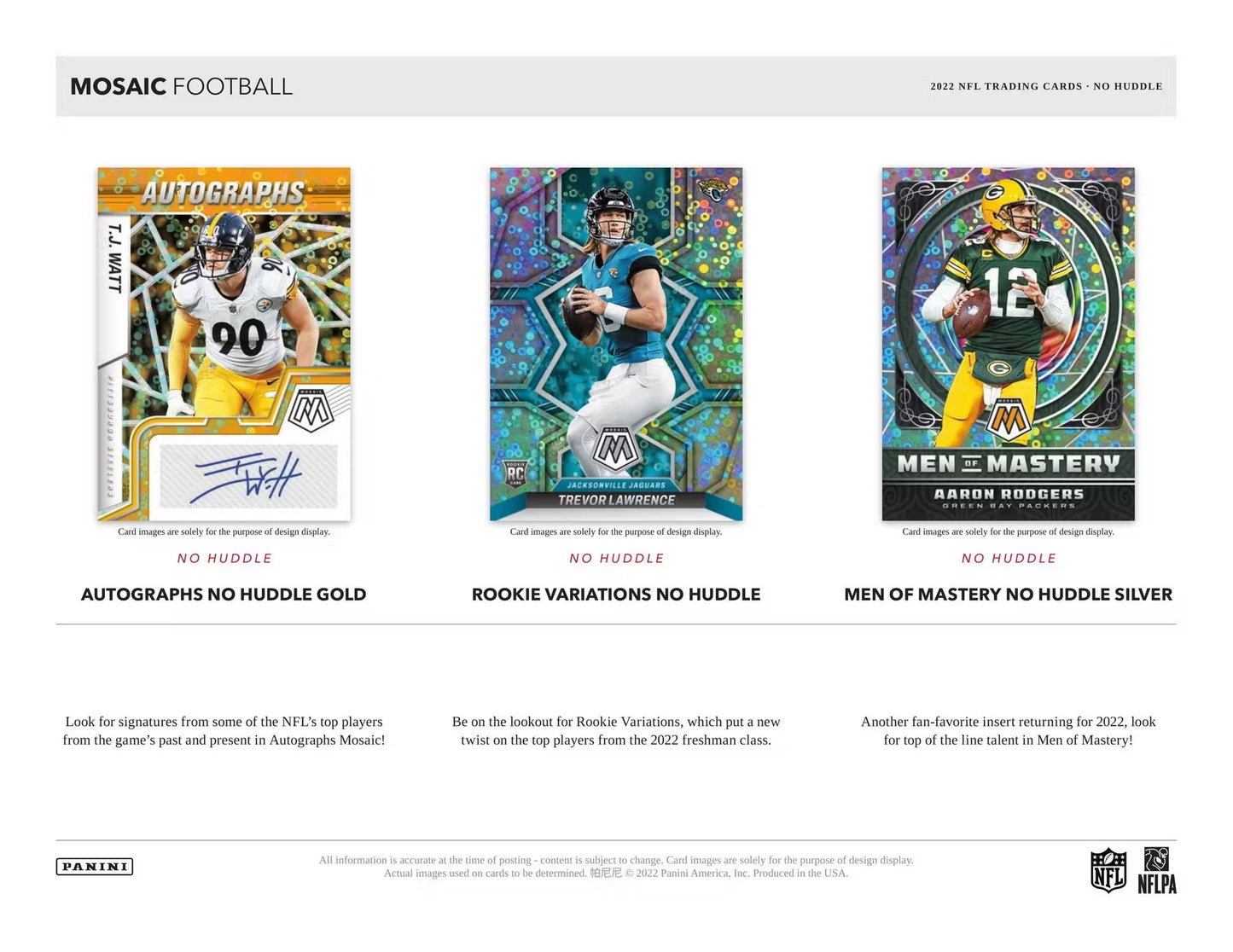 2022 Panini Mosaic No Huddle Football Box