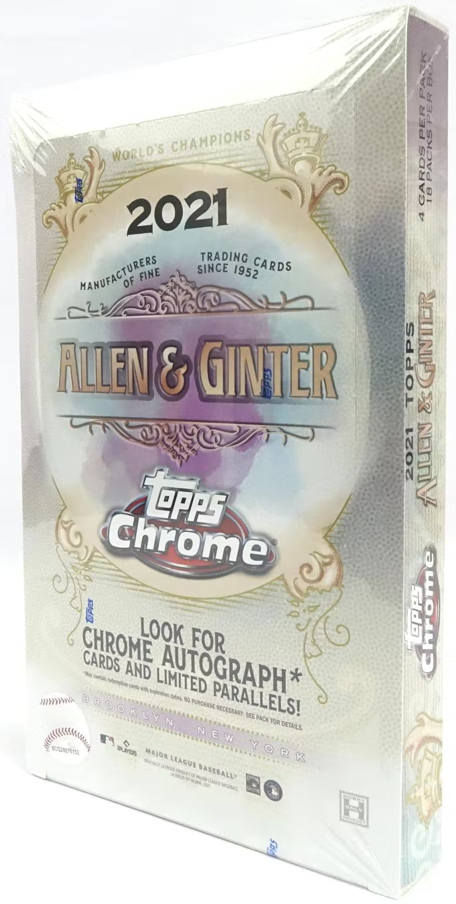 2021 Topps Allen & Ginter Chrome Baseball Hobby Box