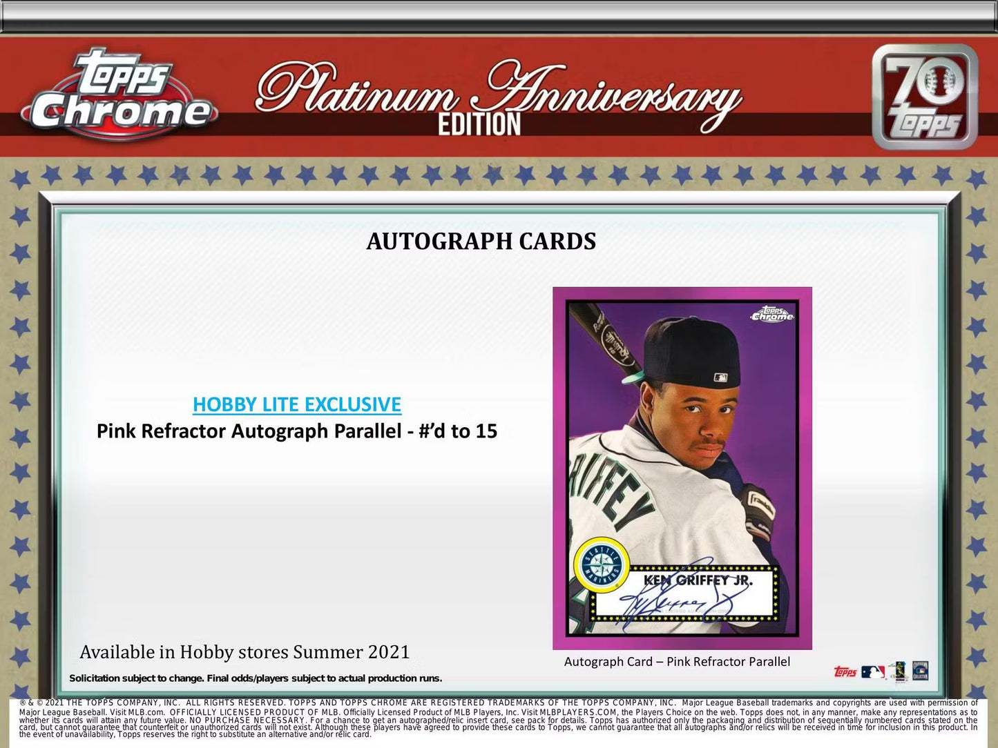 2021 Topps Chrome Platinum Anniversary Baseball Hobby Lite Box
