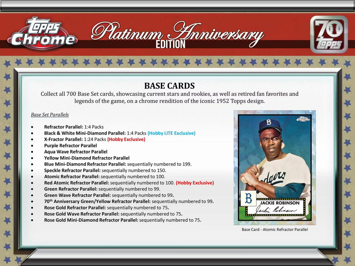 2021 Topps Chrome Platinum Anniversary Baseball Hobby Lite Box