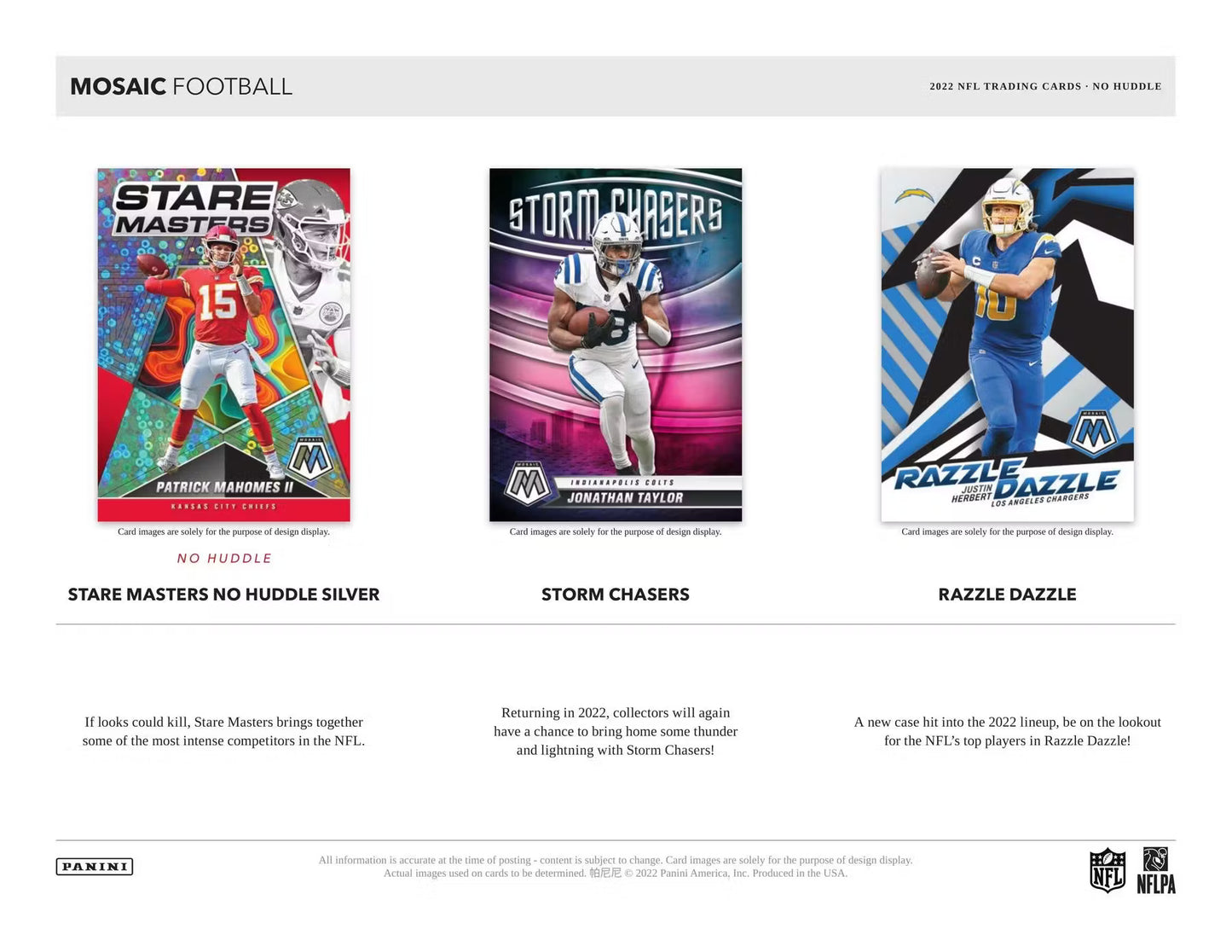 2022 Panini Mosaic No Huddle Football Box