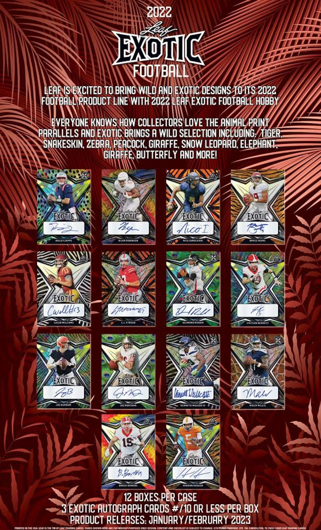 2022 Leaf Exotic Football Hobby Box