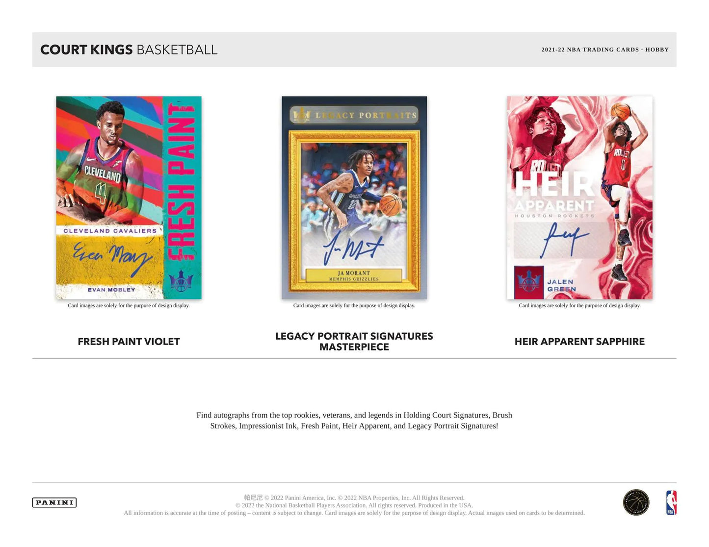 2021/22 Panini Court Kings Basketball Hobby Box