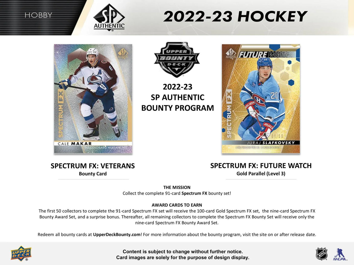 2022/23 Upper Deck SP Authentic Hockey Hobby Box