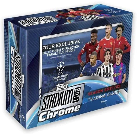 2021/22 Topps Stadium Club Chrome UEFA Club Competitions Soccer Mega Box