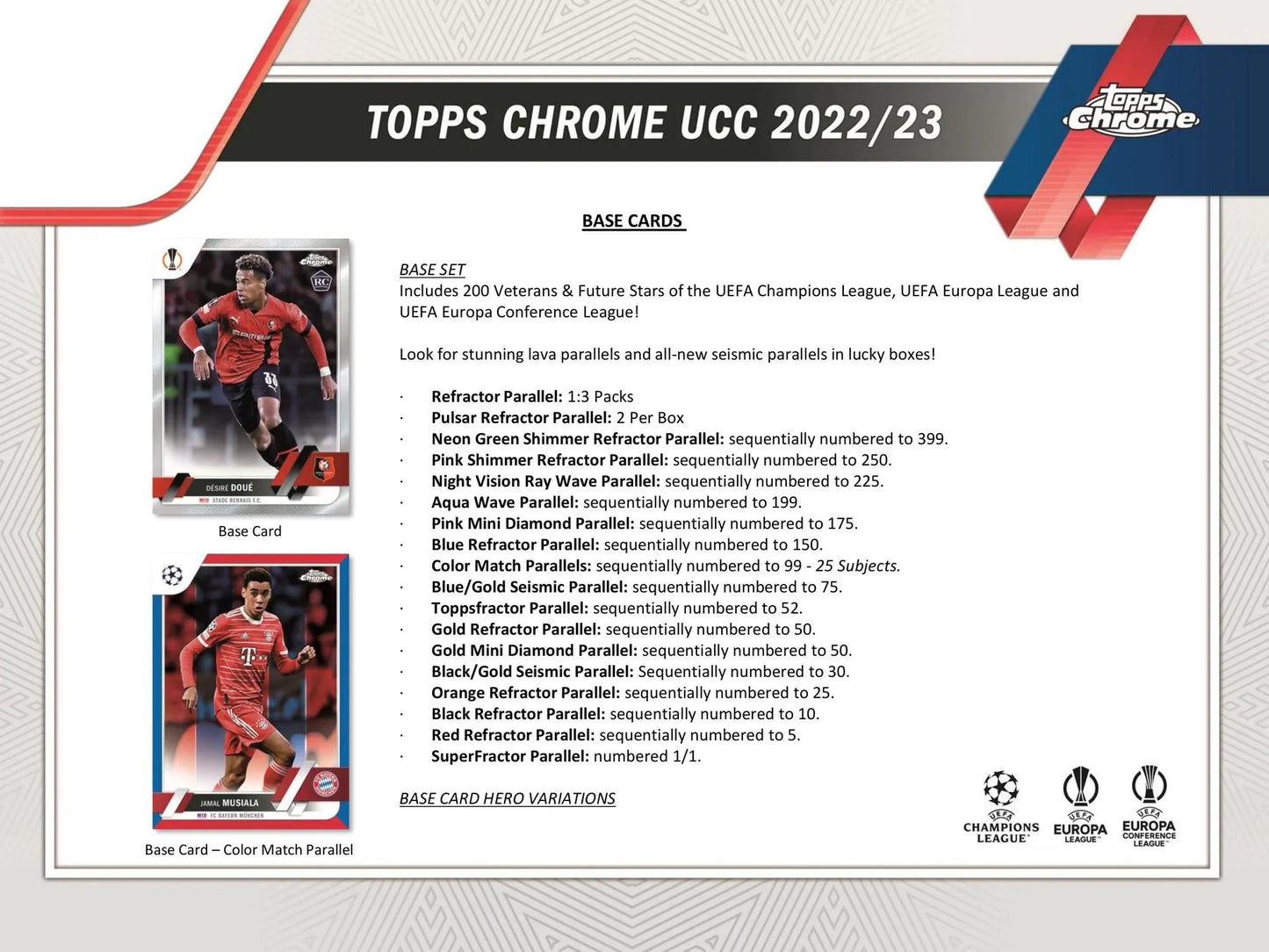 2022/23 Topps Chrome UEFA Club Competitions Soccer Hobby Lite Box