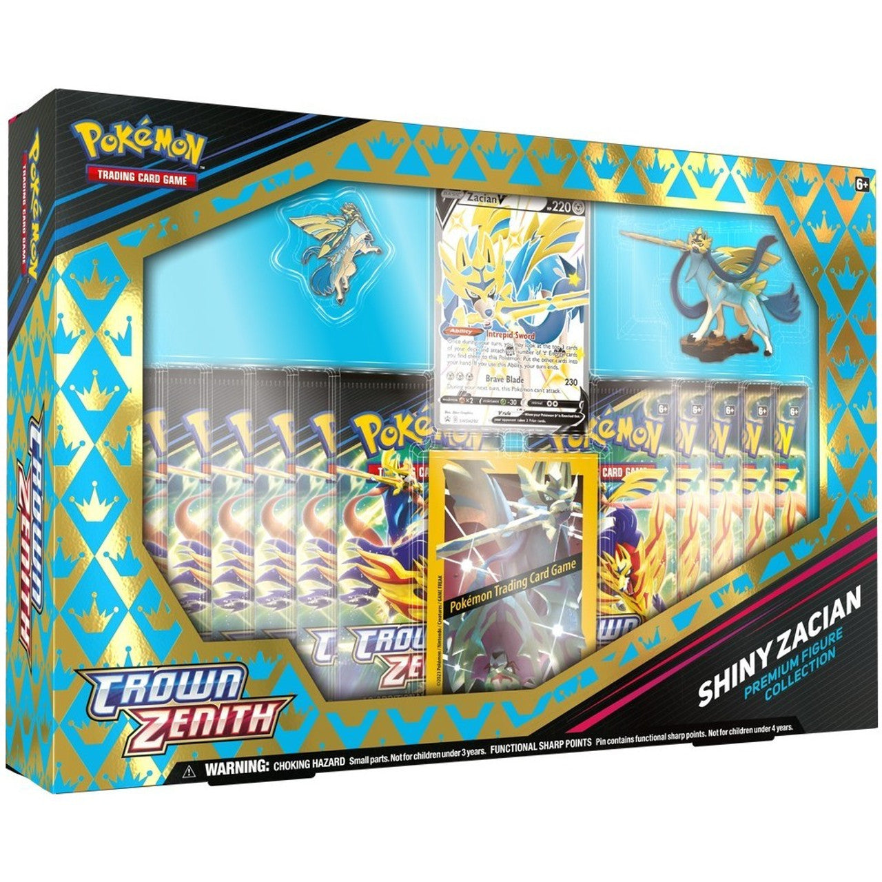 Pokémon Sword & Shield Crown Zenith SS12.5 Shiny Zacian Premium Figure Collection Englisch