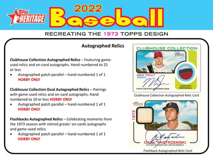 2022 Topps Heritage Baseball Hobby Box