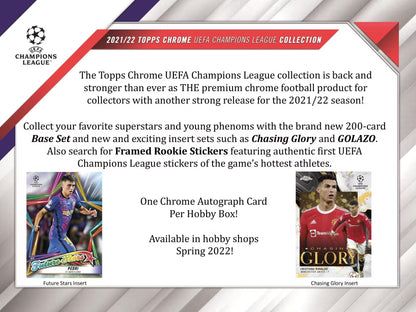 2021/22 Topps UEFA Champions League Chrome Soccer Hobby Box