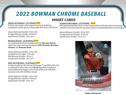 2022 Bowman Chrome Baseball Lite Box