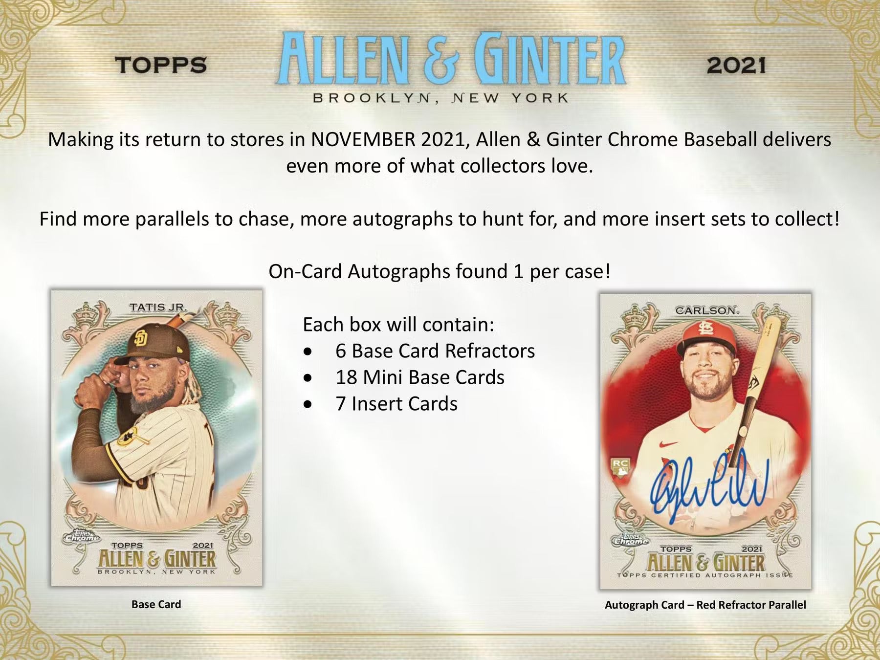 2021 Topps Allen & Ginter Chrome Baseball Hobby Box – trading card corner