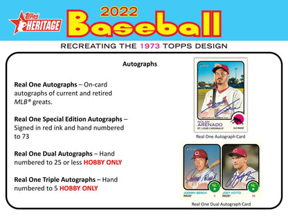 2022 Topps Heritage Baseball Hobby Box